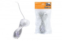 TDM шнур для торшера с ножным выкл. и плоской вилкой ШУН01В ШВВП 2х0,75 3,5 м прозр. SQ1305-0064