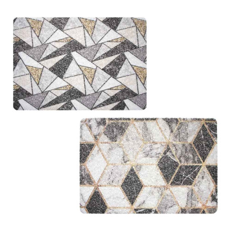 Коврик придверный тм VETTA Lapsha, ПВХ, 40х60 см, 2 дизайна, без резиновой подложки