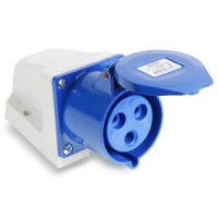 SmartBuy розетка силовая CEE (разъем) стационарная наружная 123 2Р+РЕ 32А 220В IP44 SBE-32-LS3-220