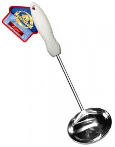 Половник "Порто" хром/пластик белый, AN50-25 Мультидом