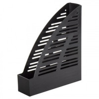Лоток вертикальный для бумаг BRAUBERG &quot;Standard&quot;, 245х70х295 мм, черный, 237220