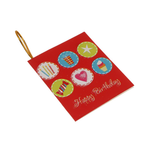 Открытка бирка, 7,1x8,2 см, бумага, микс дизайнов