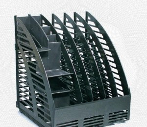 Вертикальный накопитель Attache сборный 4 отделения по 40мм+орган. черн 72583