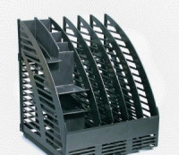 Вертикальный накопитель Attache сборный 4 отделения по 40мм+орган. черн 72583