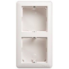 Systeme Electric W59 кор.-переходник с рамкой ОУ 2 мест. бел. КП-252-18 (5!)