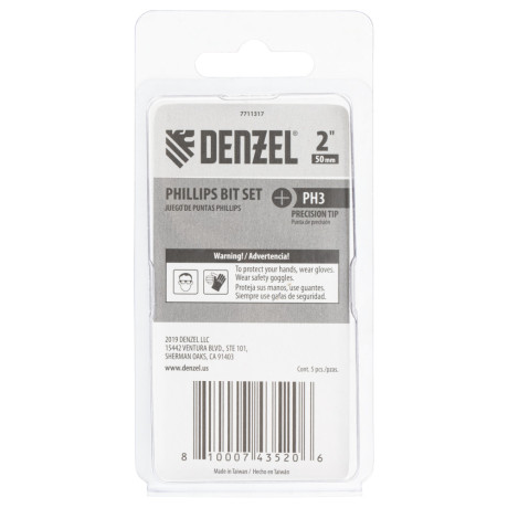 Бита PH3x50, 5 шт. Denzel