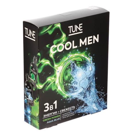 Подарочный набор мужской TUNE COOL MEN PARFUME EXPERT: Гель д/душа, 290мл+Шампунь для волос, 290мл