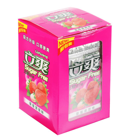 Драже холодок без сахара клубника 15гр