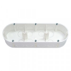 Bylectrica кор. уст. 3-х мест. с винтами для твердых стен СУ 212х70х42мм, полипропилен, К-214 исп.1