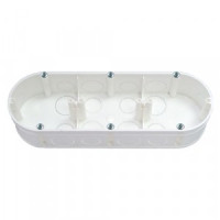 Bylectrica кор. уст. 3-х мест. с винтами для твердых стен СУ 212х70х42мм, полипропилен, К-214 исп.1