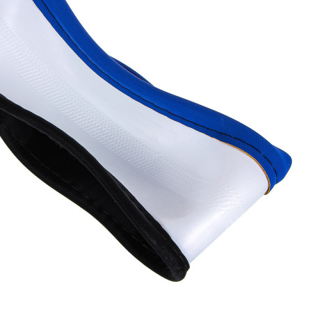 ЕРМАК Оплетка руля, экокожа, со вставками «синий», черный, размер М