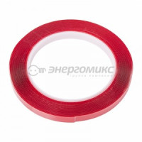 Двусторонний скотч прозрачный  9мм  5м  REXANT, 09-6509