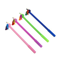 Ручка гелевая синяя, с наконечником в форме павлина, 4 дизайна