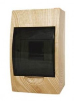 EKF PROxima бокс (корпус) пластик ЩРН-П- 4 модулей навесной СОСНА (светлое дерево) IP41