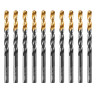 Сверло по металлу, 7 мм, HSS-Tin, Golden Tip, 10 шт. Denzel
