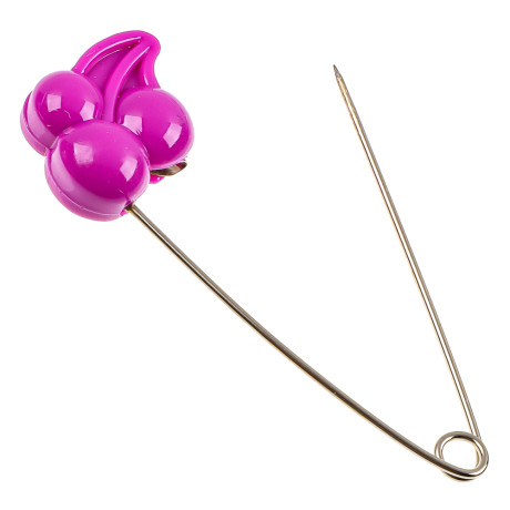 Булавки английские 6шт., 50-60мм, металл, пластик, 3 дизайна