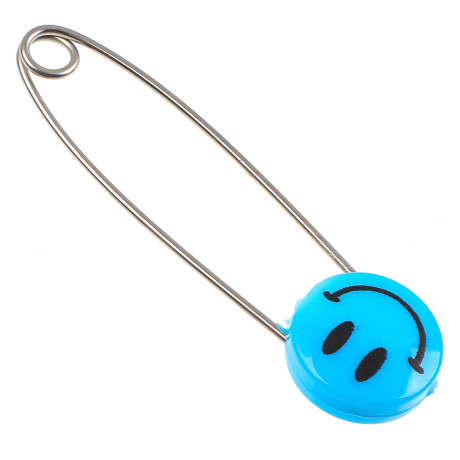 Булавки английские 6шт., 50-60мм, металл, пластик, 3 дизайна