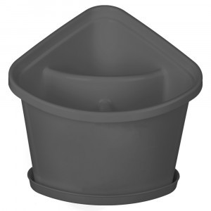 Подставка д/столовых приборов с поддоном 176х150х151 мм серый 433297111 Бытпласт