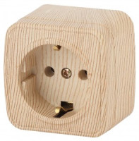 ЭРА Intro Polo роз. 1 мест. земля 16А  ОУ, сосна 3-202-11, 3870