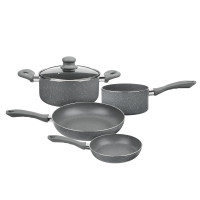SATOSHI Набор посуды 5пр, а/пр.покр. мрамор: кастрюля+крышка 2,8л;ковш 1,6л;сковорода 20,28см,инд