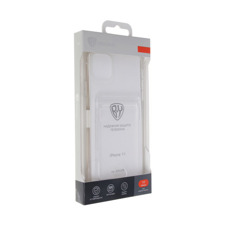 BY Чехол для смартфона Прозрачный, iP -11, картхолдер, силикон