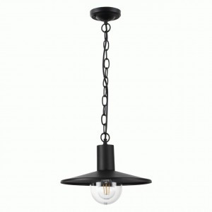 ODEON LIGHT 4833/1 NATURE ODL21 565 черн/стекл св-к подвесной E27 1x40W IP44 D=300мм FURCADIA