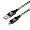 BY Кабель для зарядки MAGIC LIGHT Micro USB, 1м, 3А, Быстрая зарядка QC3.0, подсветка