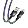 BY Кабель для зарядки MAGIC LIGHT Micro USB, 1м, 3А, Быстрая зарядка QC3.0, подсветка
