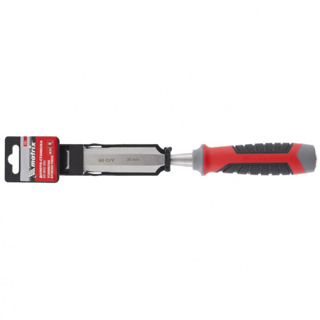 Долото-стамеска, 26 мм, 60 CrV, трехкомпонентная обрезиненная рукоятка Matrix