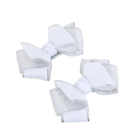 ЮНИLOOK Набор детских зажимов для волос 2шт, 9см, полиэстер, металл, 2 цвета, ШБ23-02