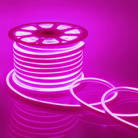APEYRON неон св/д гибкий (МИНИ) 220V 5,5W/m 120led/m IP65 8x16, роз (50м цена за 1м) БЕЗ ШНУРА 17-38