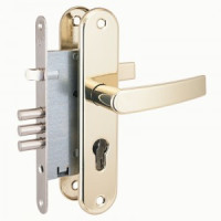 Рязань ЗВ 4-31/55 РФ.55-016 латунь без ц/м б/о удлиненная планка 78926 Замок врезной с/руч (12)