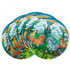 Набор бумажных тарелок 6шт, d18см, с изображением Единорога