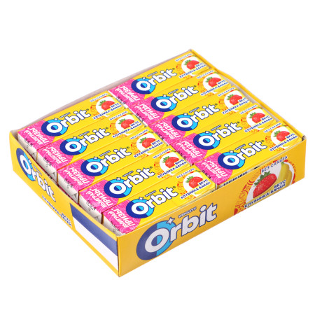 Жевательная резинка Орбит Сочный арбуз/Клубника банан/Баблминт 13,6гр