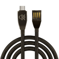 BY Ф.Киркоров Кабель для зарядки КРИСТАЛЛЫ Type-C, 1м, Быстрая зарядка 3А, QC, PD 20W, черный