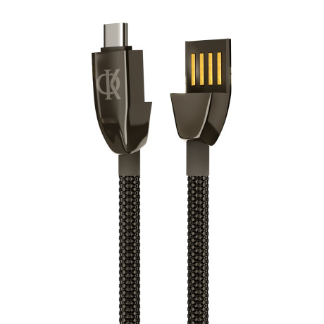 BY Ф.Киркоров Кабель для зарядки КРИСТАЛЛЫ Type-C, 1м, Быстрая зарядка 3А, QC, PD 20W, черный