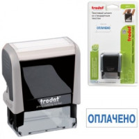 Штамп стандартный &quot;ОПЛАЧЕНО&quot;, оттиск 38х14 мм, синий, TRODAT 4911P4-1.2, 53559