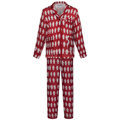 Пижама "Card" red, мужская, красный с рисунком, разм. one size