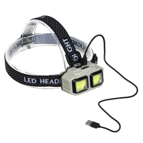 Фонарь налобный тм ЕРМАК,съемный аккумулятор,2СОВ,4 режима,1200мАч,Type C,красный свет,85х51х51 мм