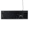 FORZA Клавиатура проводная мембранная Usual 104кл.,белая кириллица, USB, каб. 150см,черный