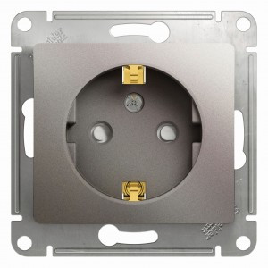 Systeme Electric GLOSSA мех. роз. СУ 1 мест. платина (пл.осн., земля, штор.) GSL001245 (5!)