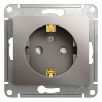 Systeme Electric GLOSSA мех. роз. СУ 1 мест. платина (пл.осн., земля, штор.) GSL001245 (5!)