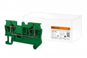 TDM Зажим клеммный безвинтовой (ЗКБ) 1,5 мм2 17,5А зеленый (60!) SQ0822-0086