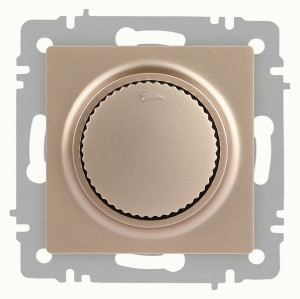 ЭРА Intro Accent мех. диммер СУ (поворотный) 600Вт 230В, шампань 6-401-04