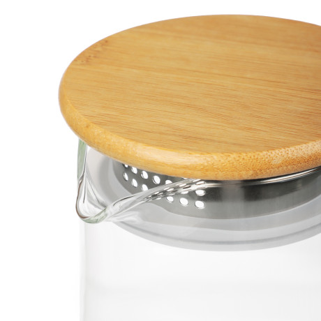 VETTA ЭКО Кувшин 1500мл, с металлическим фильтром, бамбуковая крышка, стекло