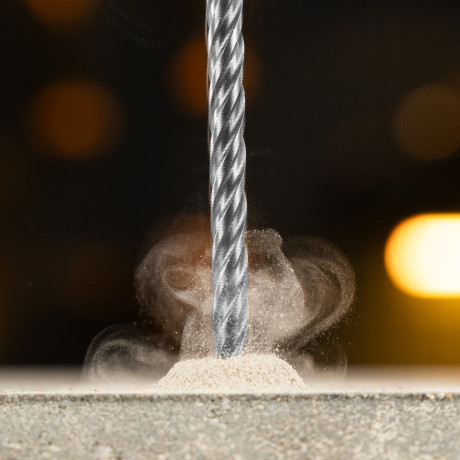 Бур по бетону, цельная крестовая пластина, 6x165 мм, SDS PLUS Denzel