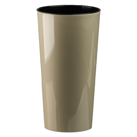 Кашпо для цветов со вставкой "КАМЕЛИЯ", светло-серый 1,5 л + 3 л