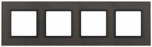 ЭРА 14 Elegance рамка СУ 4 мест.стекло, серый+антр 14-5104-32 5749