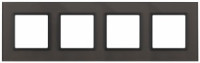 ЭРА 14 Elegance рамка СУ 4 мест.стекло, серый+антр 14-5104-32 5749