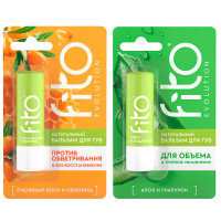 Бальзам для губ Fito evolution Алоэ и гиалурон/Пчелиный воск и облепиха 4,5г